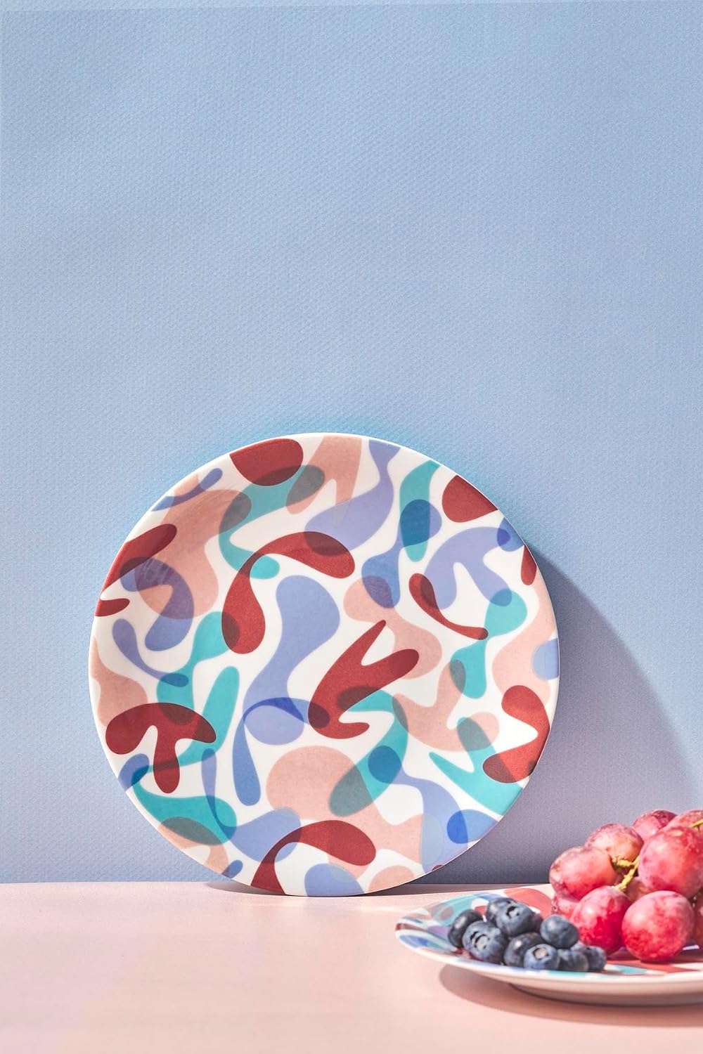 Yum 2 Parça 21 cm Pasta Tabağı Pembe