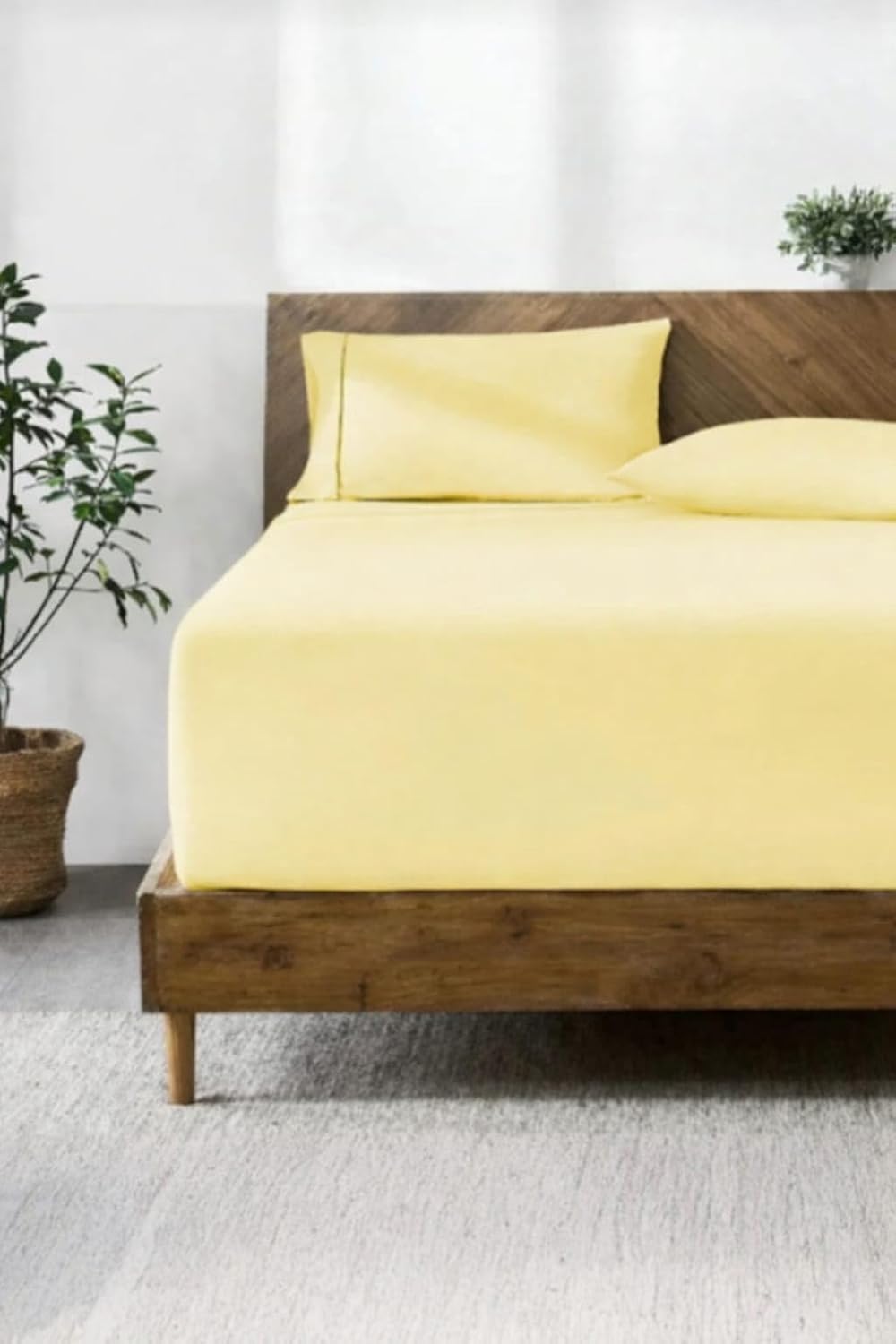 Lastikli & Hipoalerjenik Çarşaf%100 Pamuk Penye Kumaş Lemon 160x200, LUXCARSAF