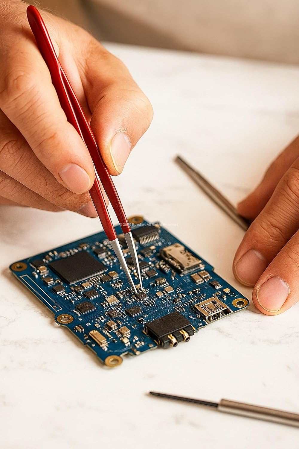 Tamirci Cımbız Seti, 7 Parça, Paslanmaz Çelik, Antimanyetik ve Korozyona Dayanıklı, Elektronik ve Hassas İşler İçin Profesyonel Cımbız Seti