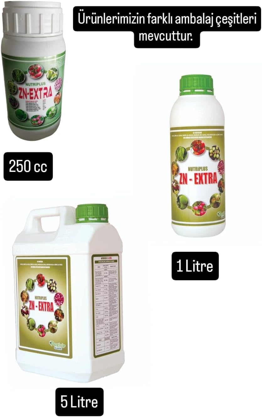 Zn-Extra Çinkolu Demirli Bakırlı Borlu Manganlı Molibdenli Sıvı Gübre 1 Litre