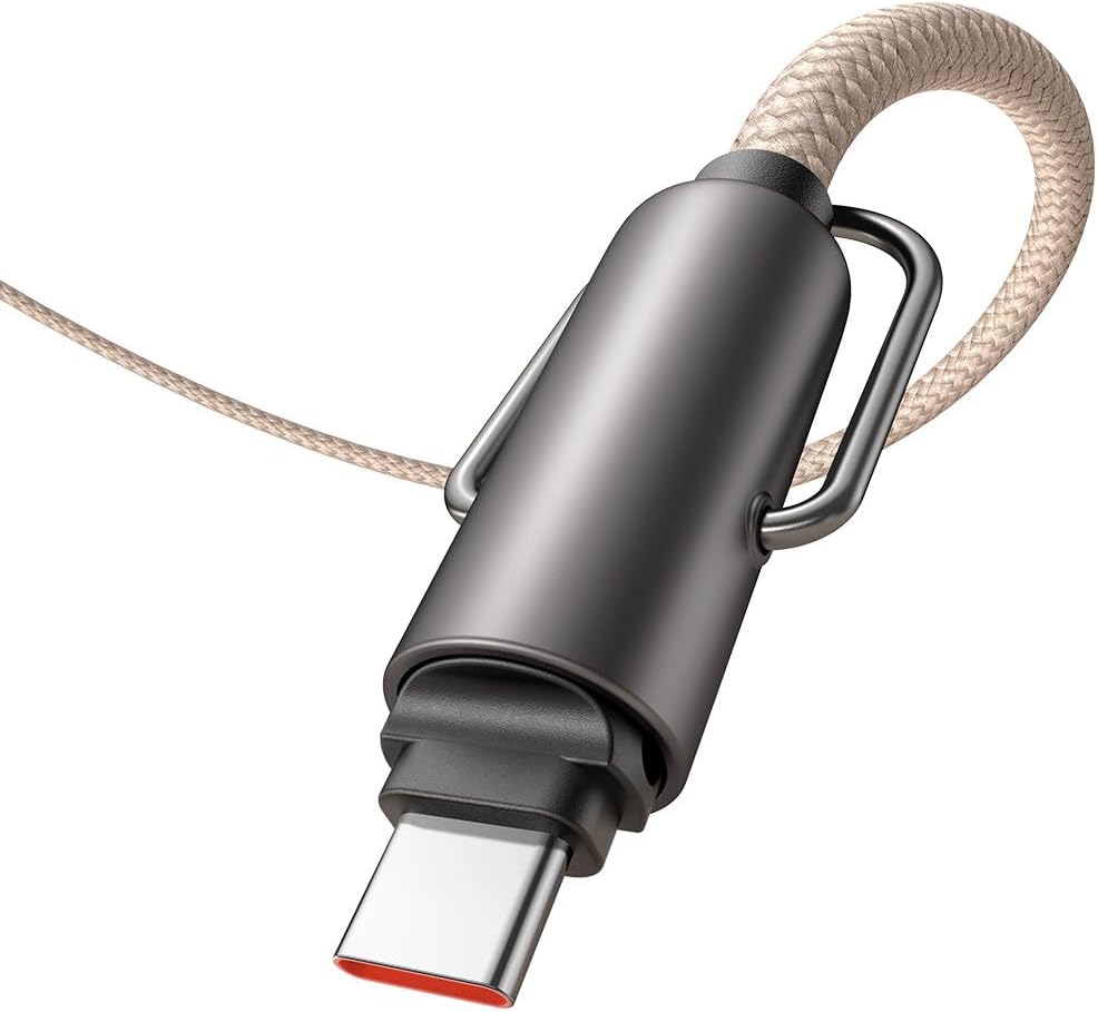 Ca-6831 Çok Işlevli Çapraz Boyun Askili Kablosu 1.2 M 60 W Type-C To Type-C Haki