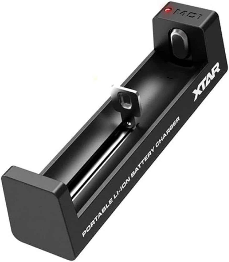 Xtar MC1 Evrensel 18650 Li-ion Pil Şarj Cihazı, Taşınabilir Tek Yuvalı Şarj Aleti