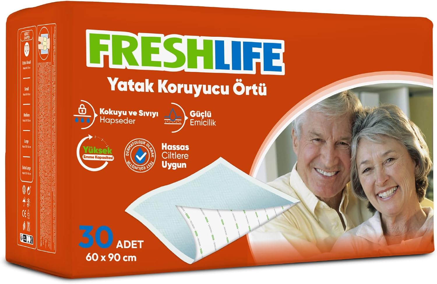 Yatak Koruyucu Örtü 60x90 cm 30 Adet