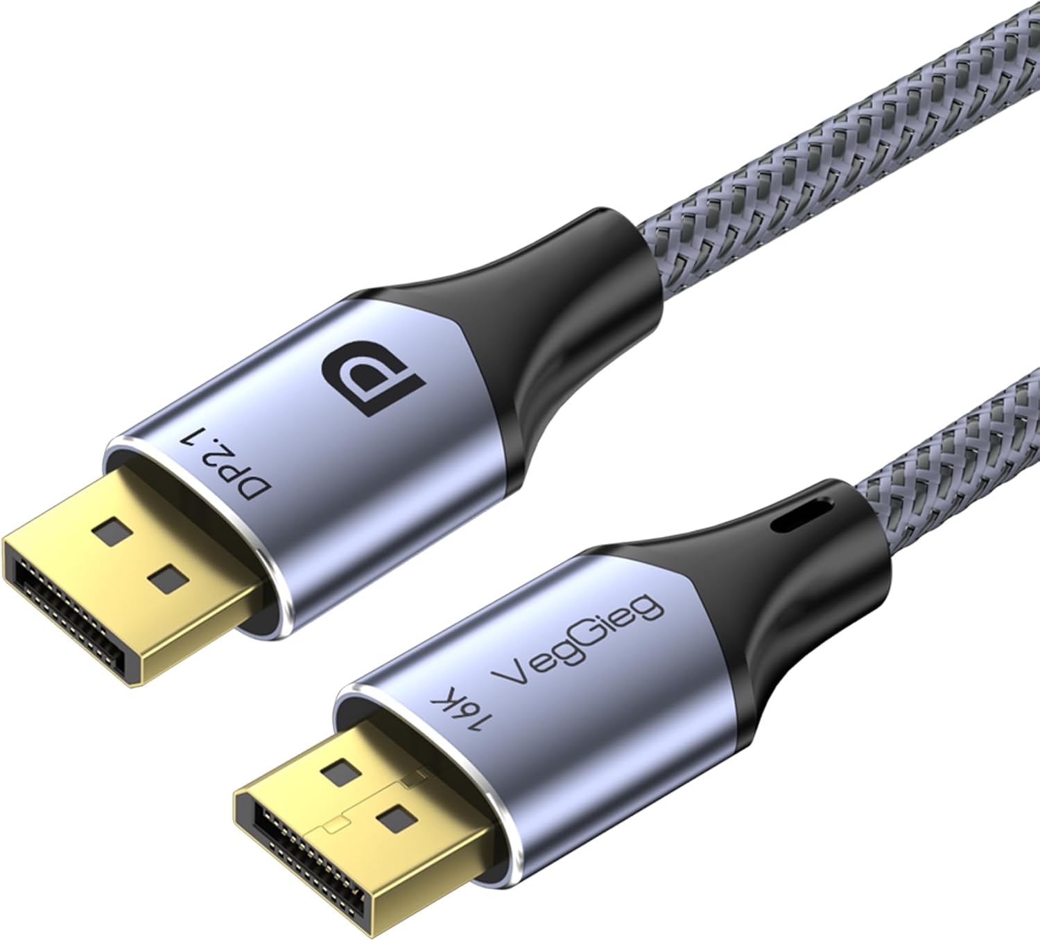 Displayport 16K 60Hz 8K 240Hz 4K 240Hz 80 Gbps HDR ARC Örgülü DP 2.1 Kablo 1.5 Metre