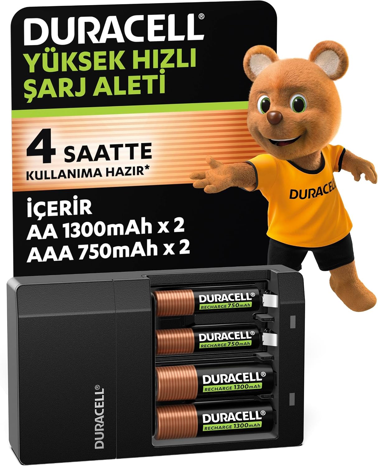 CEF 14 Pil Şarj Cihazı + Şarj Edilebilir AA ve AAA Pil 2'şer adet