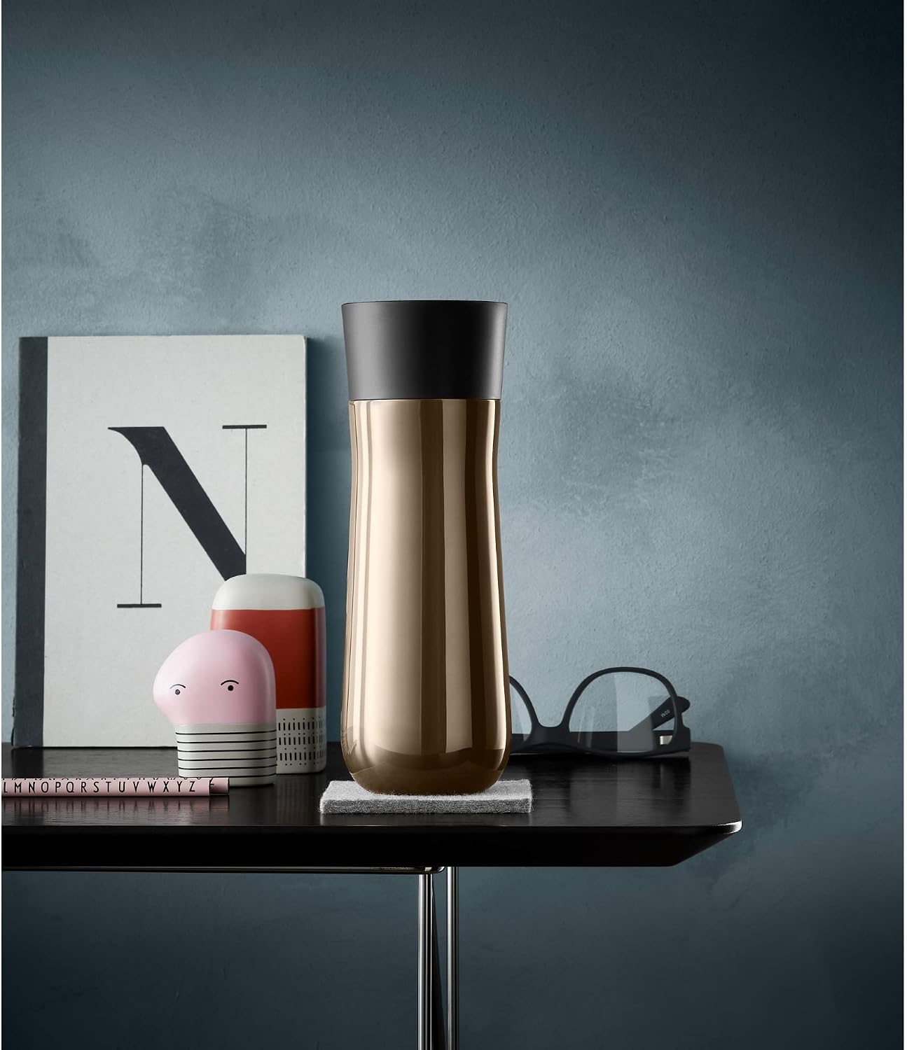 Impulse Termos Bardak, 350 ml, Otomatik Kapaklı, 360° İçim Özellikli, İçecekleri 8 Saat Sıcak ve 12 Saat Soğuk Tutar, Kahverengi