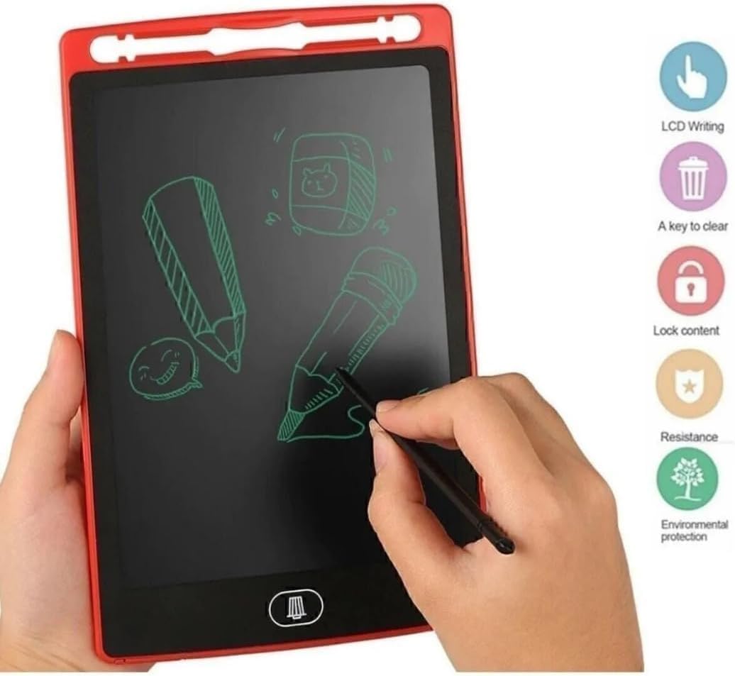 BLİC-BTB-3 2024 LCD 8.5 inç Grafik Yazı Çizim Tableti Kalemli Çocuk Yazı Tahtası Dijital Writting Tablet KIRMIZI 1 Adet [PİL DAHİL]