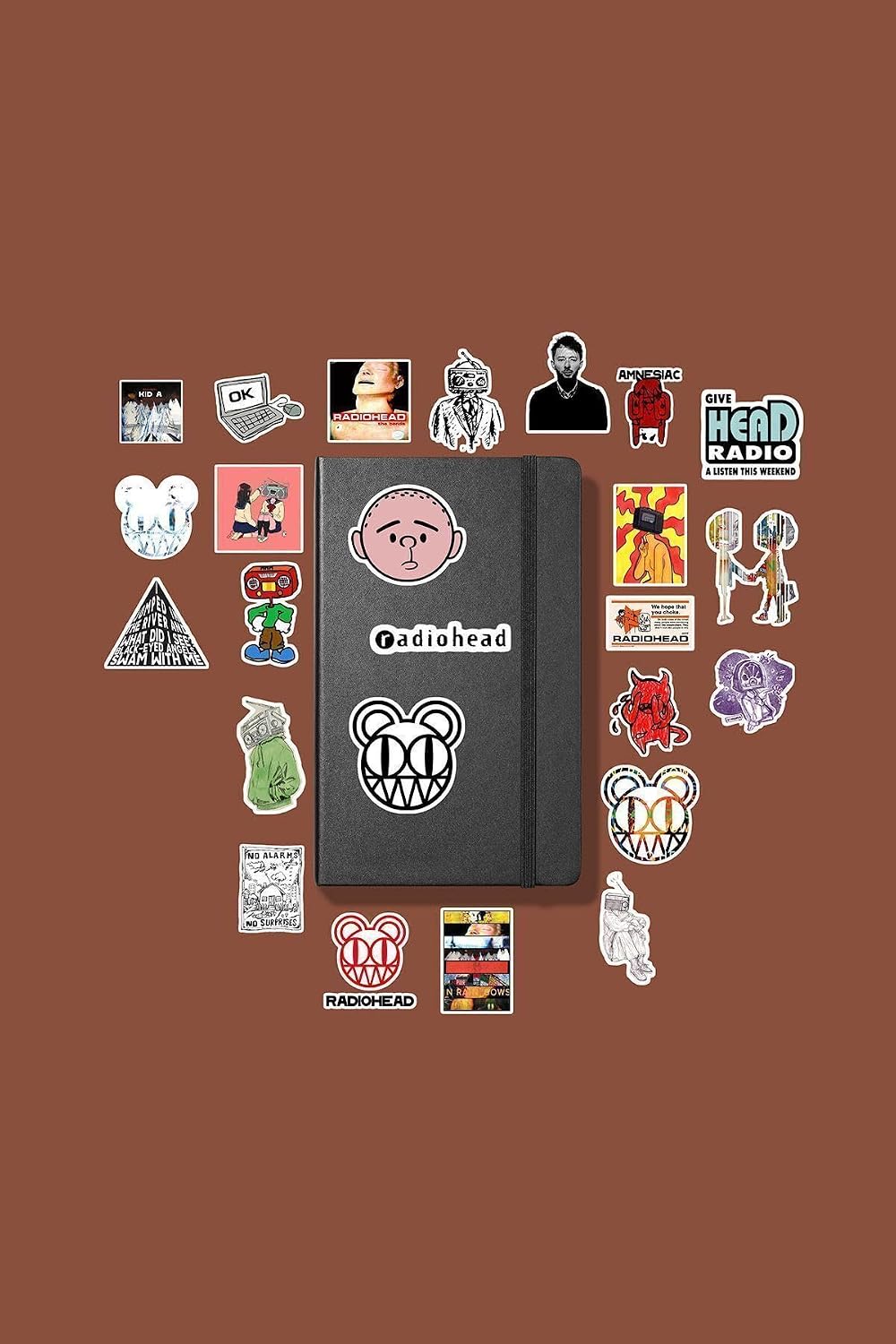 Radio Head Sticker Paketi/Bullet Journal Defter Çıkartma Ajanda Laptop Etiket