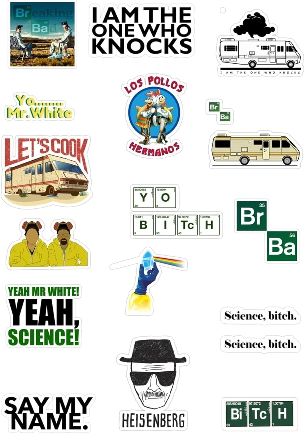 Breaking Bad Dizisi Sticker Seti - Telefon, Bilgisayar Ve Diğer Yüzeylere Uygun