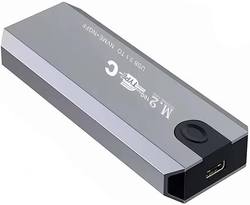PrimeX PX-M224 M.2 NVMe SSD Kutusu, Type-C USB 3.1/3.2 Harici SSD Kutu, PCIe NVMe M.2 SSD Uyumlu Alüminyum Taşınabilir Disk Muhafazası, USB-C Hızlı Veri Aktarım Harici SSD HDD Kutusu