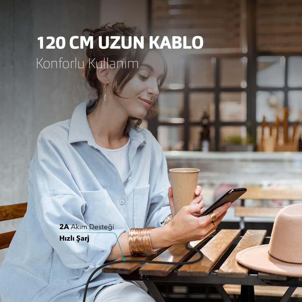 AlumiCable iPhone ile Uyumlu Şarj Kablosu - Uzay Grisi (2DK16UG)