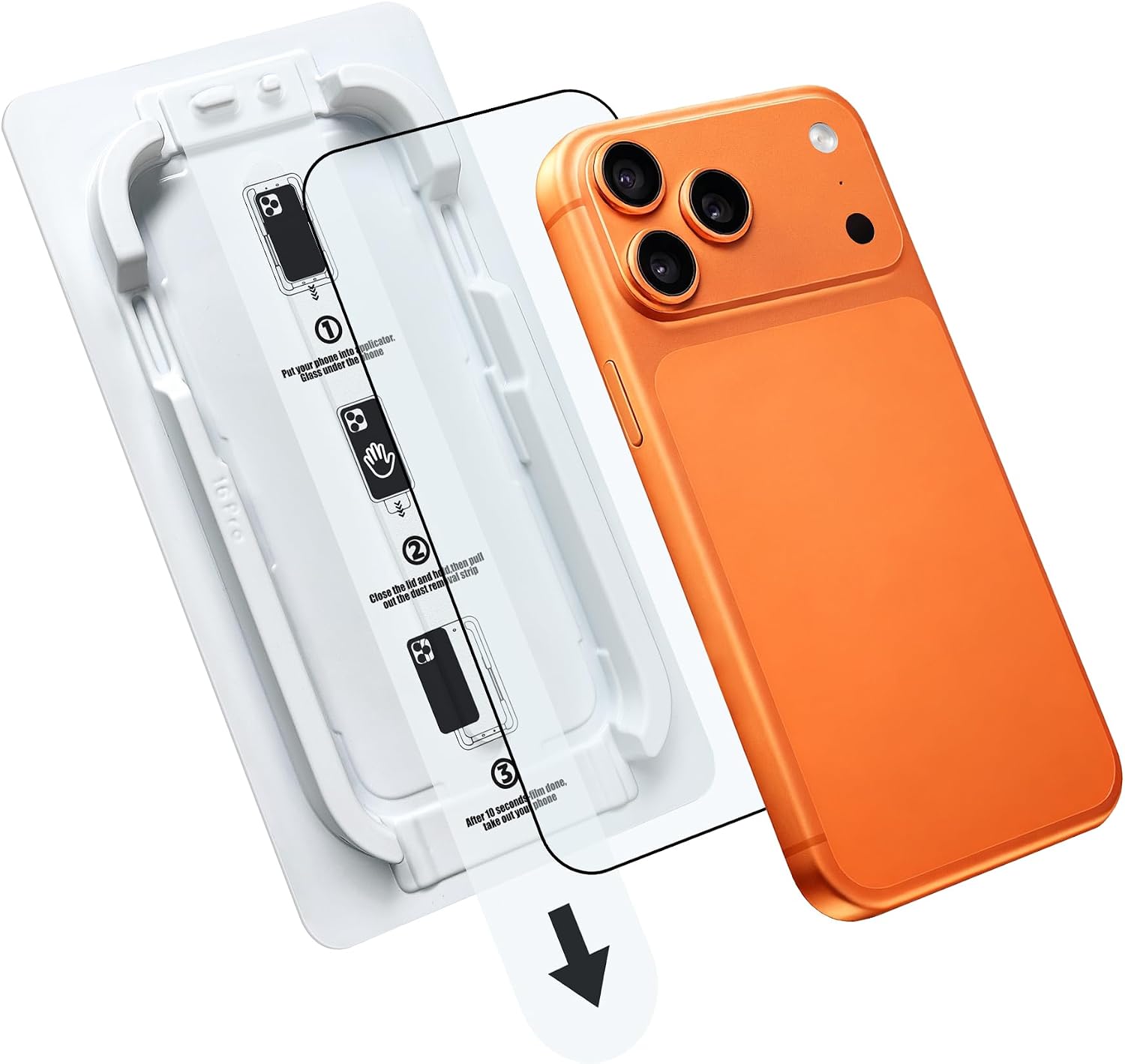 Klasse MAGIC-BOX iPhone 13/13 Pro / 14 / 16E Ekran Koruyucu Cam | Tozsuz Hizalama | Tam Kaplama 9H Kırılmaz & Çizilmez