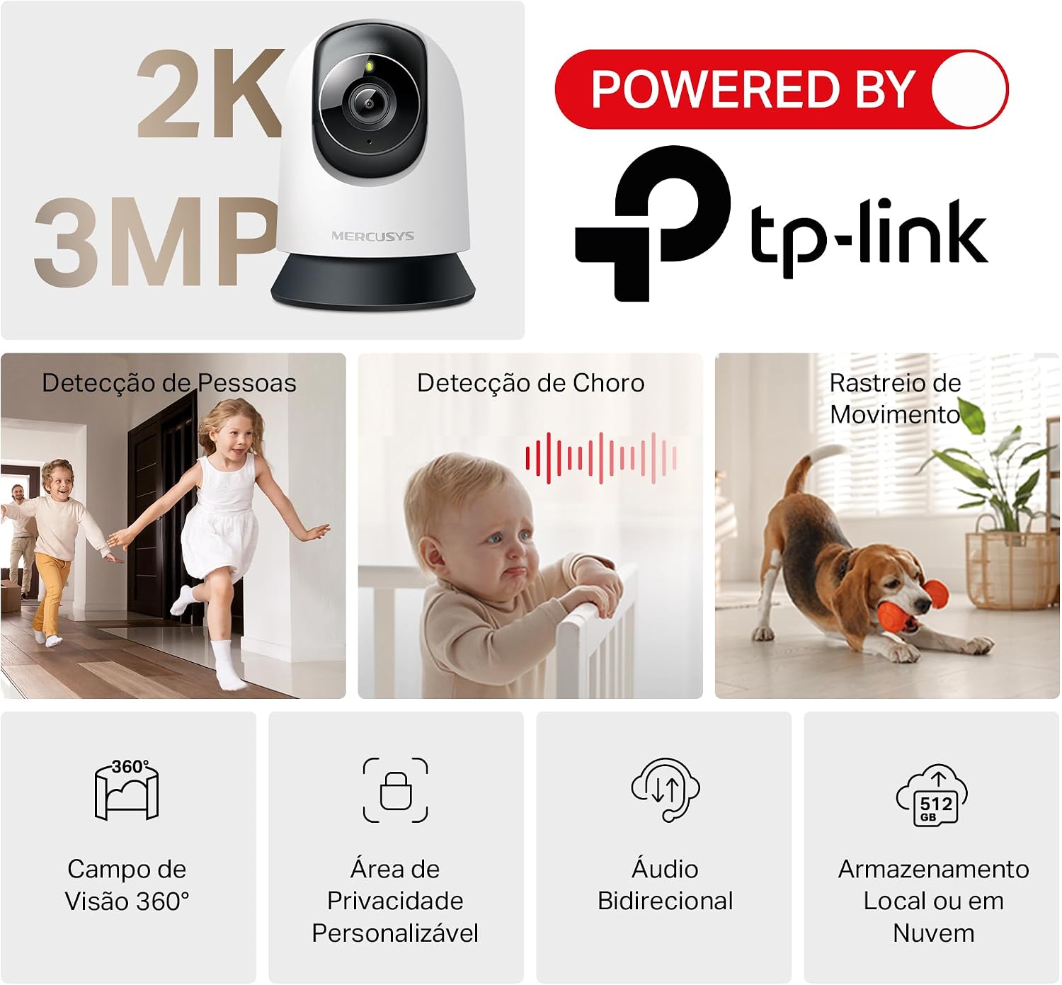 MC210 | 2K 3MP Güvenlik Wi-Fi Kamerası | 360° Görüş | Gece Görüşü | Akıllı Hareket & Kişi Algılama | Çift Yönlü Ses | microSD & Bulut Depolama | SmartThings, Alexa, Google Assistant Uyumlu