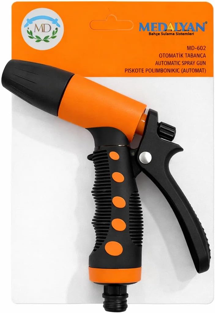 Otomatik Tetikli Tabanca, Yüksek Basınçlı Yıkama, Hava, Sıvı Püskürtme İçin, Ergonomik, Dayanıklı ABS Gövde, Hassas Akış Kontrollü, Endüstriyel, Hobi Kullanıma Uygun (MD-602)