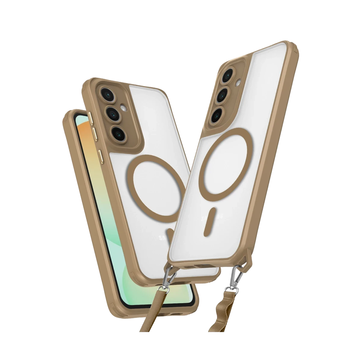 Samsung Galaxy S24 FE Kılıf Enka Magsafe Silikon Kılıf - Desert