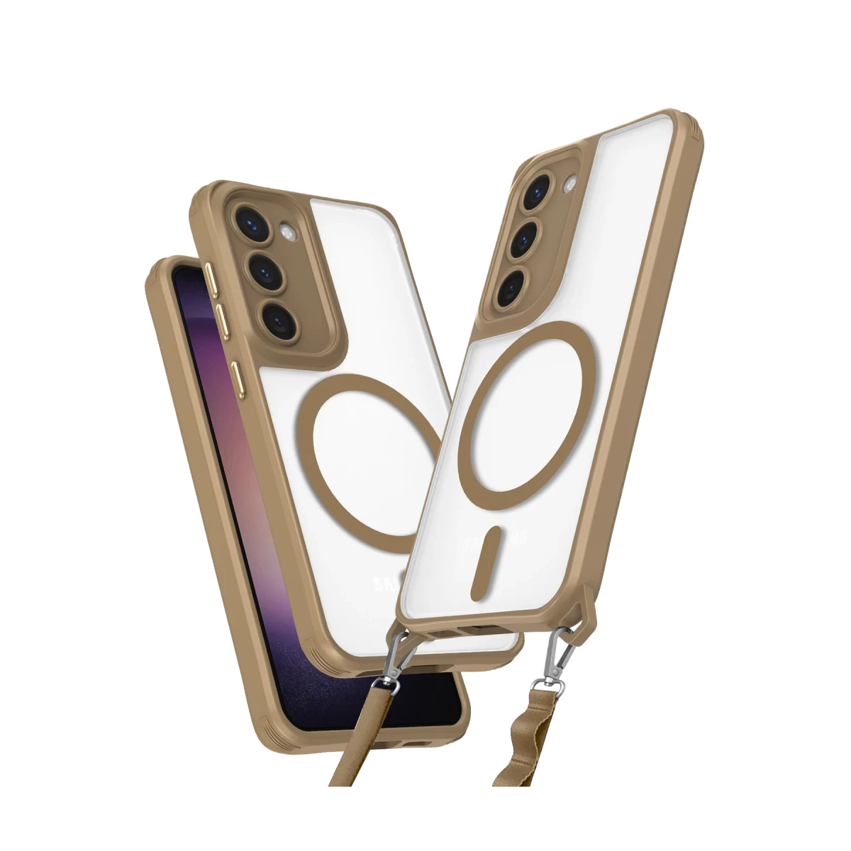 Samsung Galaxy S23 Plus Kılıf Enka Magsafe Silikon Kılıf - Desert