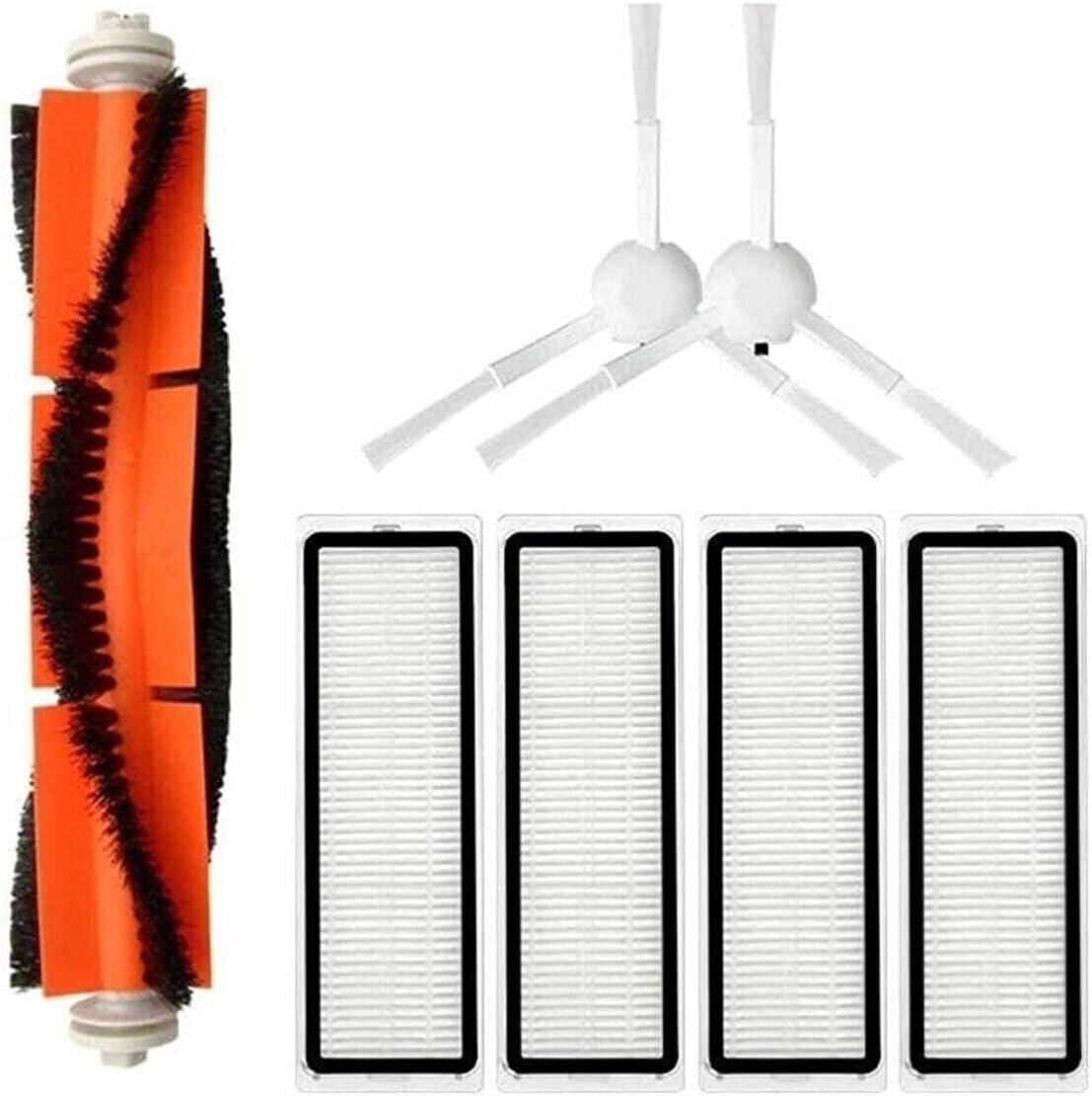 Beyaz Vacuum Mop 2+ 3d (STYTJ02ZHM) Vacuum Mop 1c Vacuum Mop 2c Yenileme Seti Mi Robot Vacuum Mop Uyumlu 7 Parça Fırça Hepa Filtre Seti