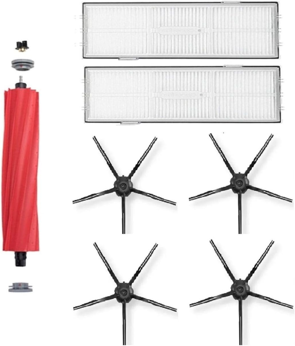 Siyah Roborock ile Uyumlu S7 S7 Max S7 Ultra T7 T7s Ana Fırça,Hepa Filtre,Yan Fırça Set-7 Parça