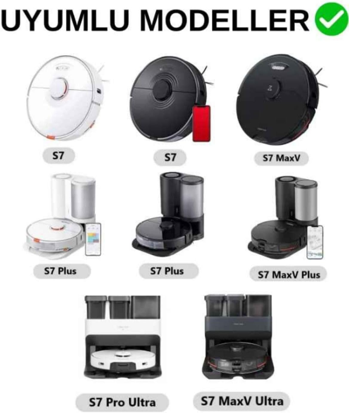 Mop Paspas Roborock ile Uyumlu S7 S7 Maxv, S7 Maxv Ultra Mop Paspas 4 Adet