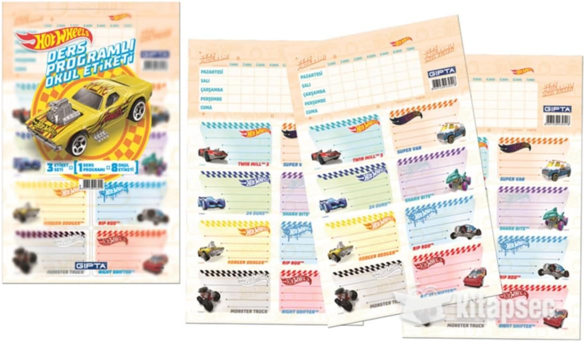 54196 Okul Etiketi Hot Wheels Ders Programlı 5410