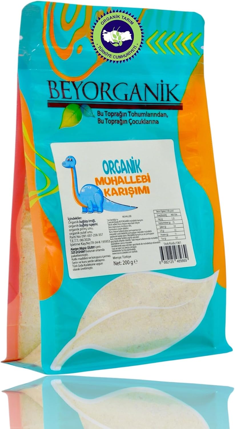 Beyorganik Organik Muhallebi Karışımı (YULAFLI) 200gr (PESTİSİT VE AFLATOKSİN ANALİZLİ)