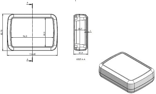 Elektronik Proje Kutusu (Ölçüleri: 115x83x32mm) - Siyah