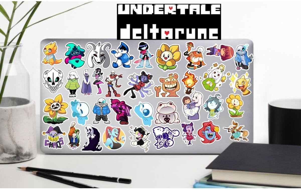 Undertale Sticker Telefon Laptop Notebook Tablet Defter Matara Stiker Etiket