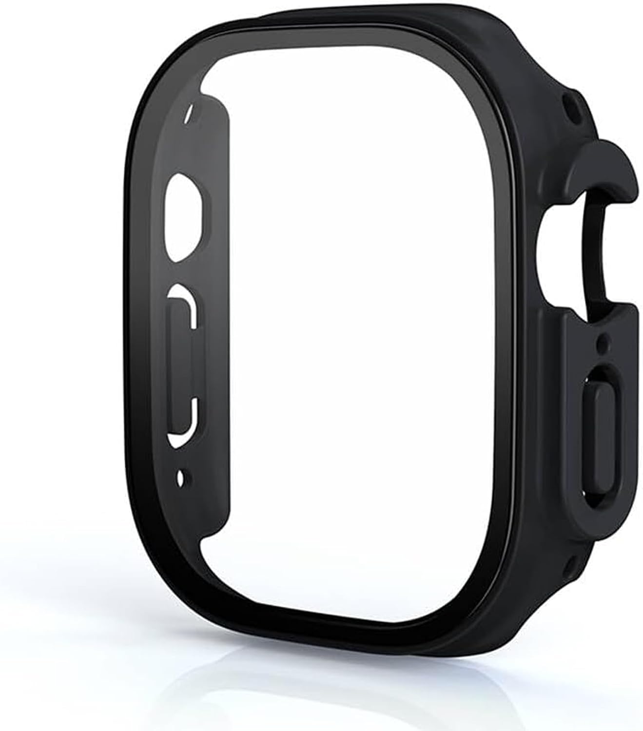 Coverzone Apple Watch Ultra ile Uyumlu 49mm ile uyumlu PC Çerçeve Tam Koruyucu Kılıf, Apple Watch Ultra için 49mm Köşeleri Kapatan Koruyucu Siyah (Önü Kapalı)