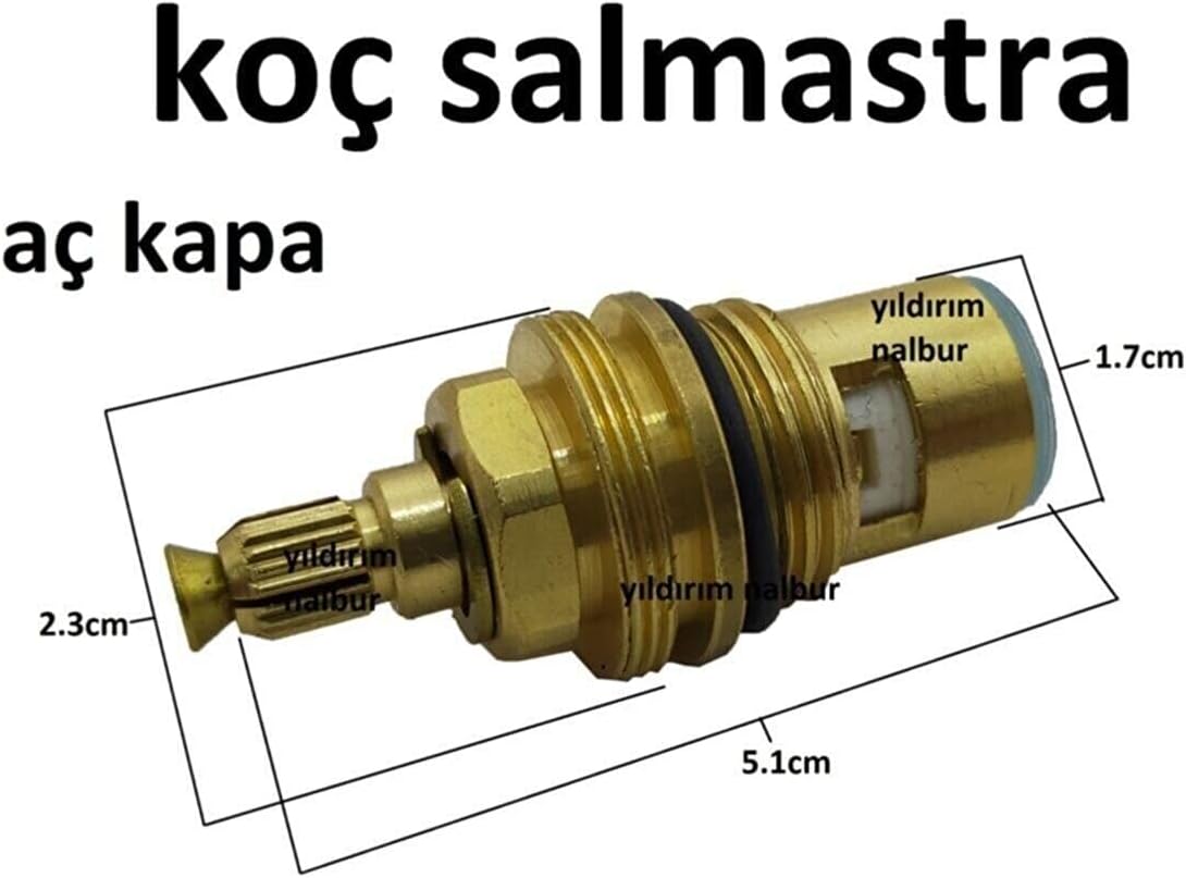 Koç Salmastra Aç Kapa Musluk Içi Salmastıra Sarı Dişli Aç Kapa Model