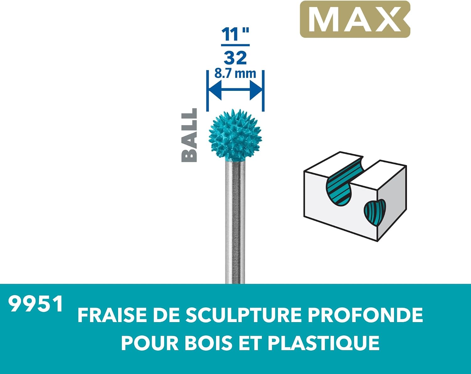Bosch MAX Power Carving Bilye Şekilli Elektrikli oyma ucu (9951)