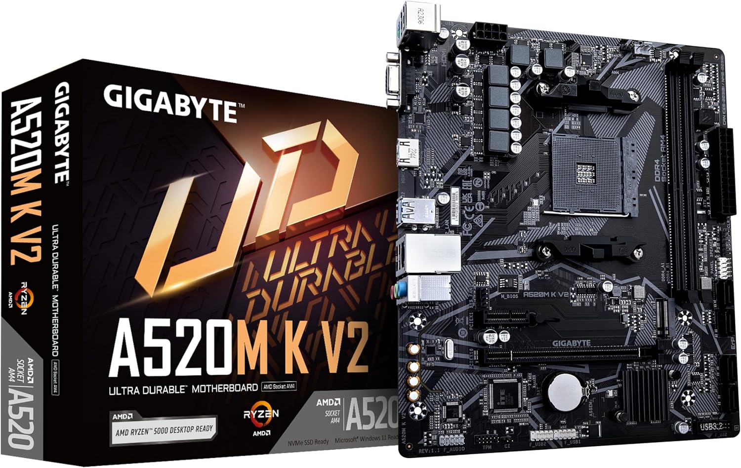 ANAKART AMD AM4 MATX A520M K V2 1.0