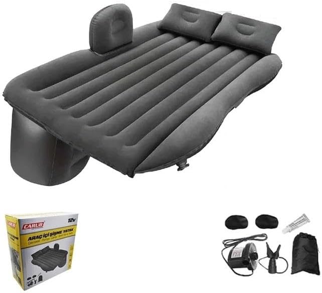 CARUB Araç İçi 12V Şişme Yatak Pompa + Yastık Seti