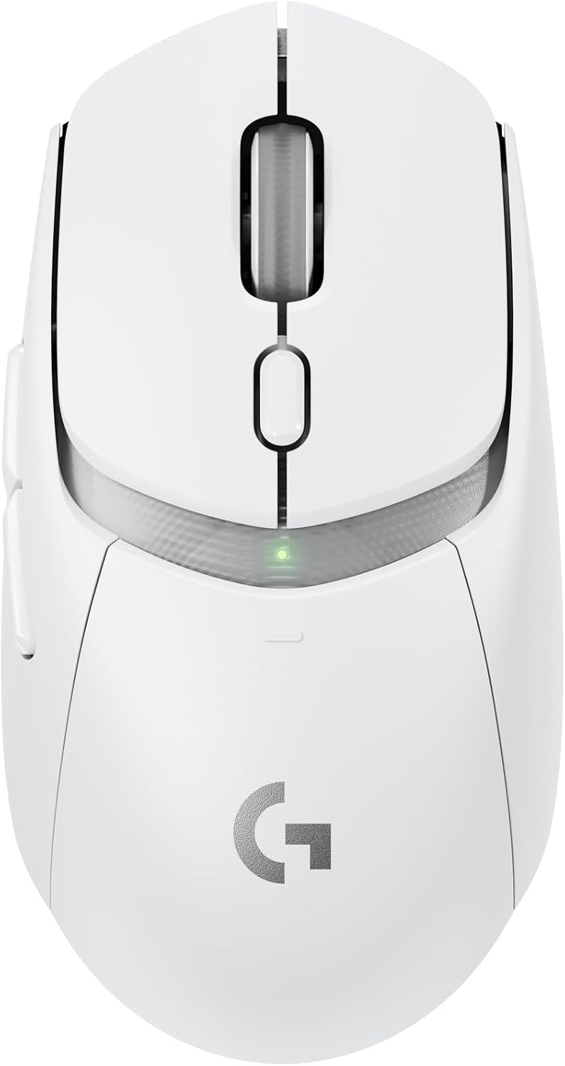 G309 LIGHTSPEED Kablosuz Oyun Mouse'u, Hafif, LIGHTFORCE Hibrit Anahtarlar, HERO 25K Sensör, AA Pil ile 300+ Saat Pil Ömrü, 6 Programlanabilir Tuş, PC ve Mac ile Uyumlu, Beyaz