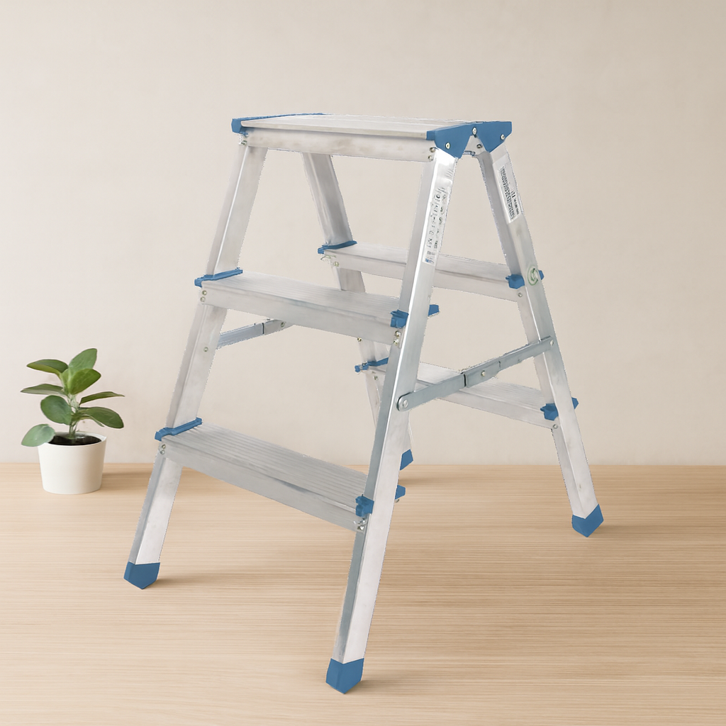 Çift Basamaklı 3+3 Alüminyum Merdiven 69 cm