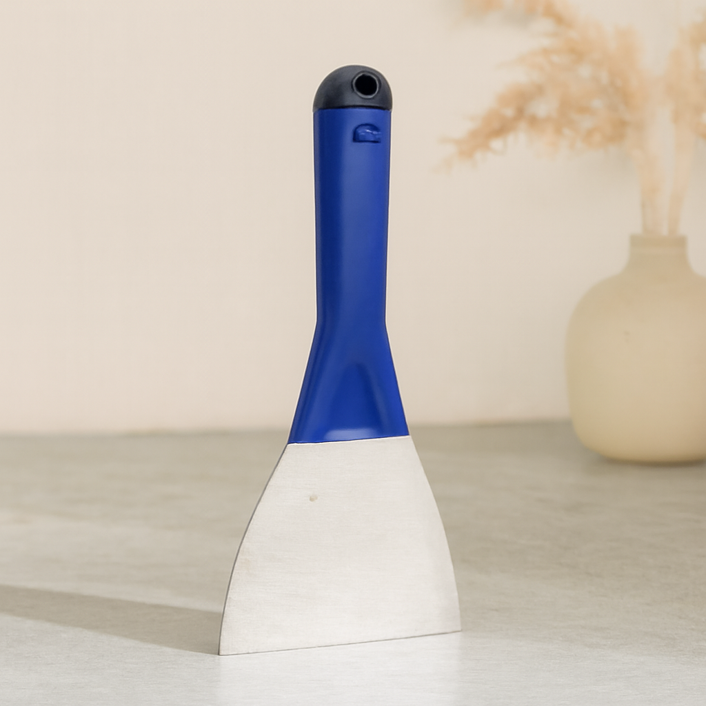 Metal Kazıma Spatulası 100 mm Kapaklı Plastik Saplı (No:10)
