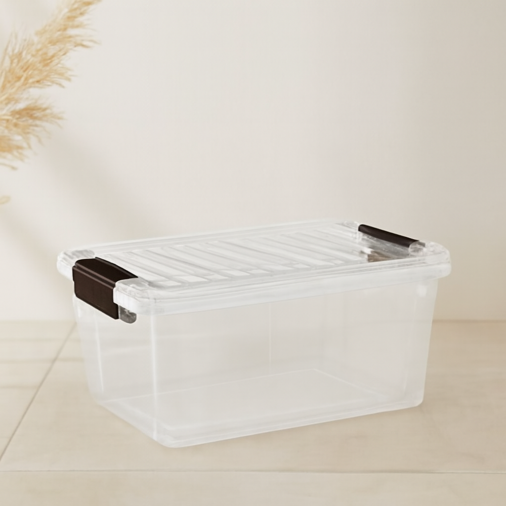 Şeffaf Kilitli Çok Amaçlı Saklama Kutusu 6.25L (210x305x145mm)