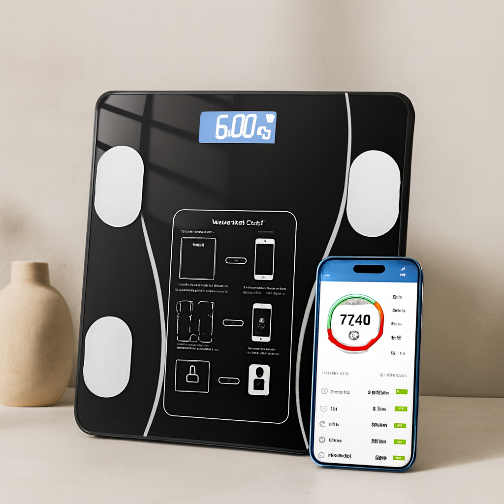 Vücut Analizli Bluetooth Dijital Baskül 180kg/50g