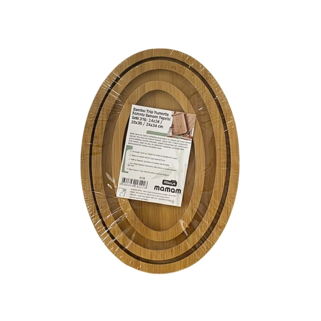 Bambu Oval Sunum Tepsisi