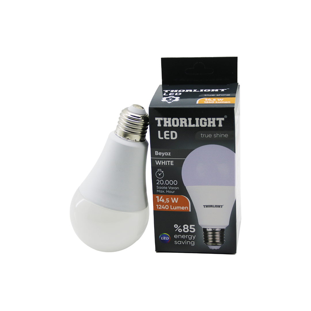 LED E27 Beyaz Ampul 1240 Lumen 6500K