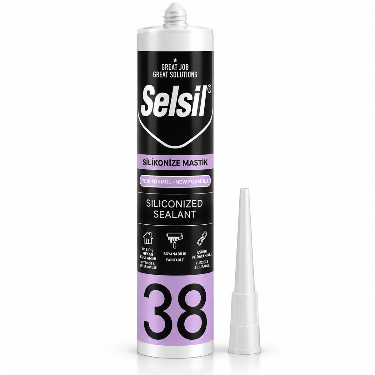 Silikonize akrilik mastik beyaz 500gr