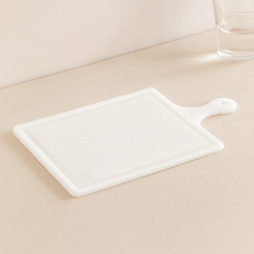 Saplı büyük plastik kesim panosu
