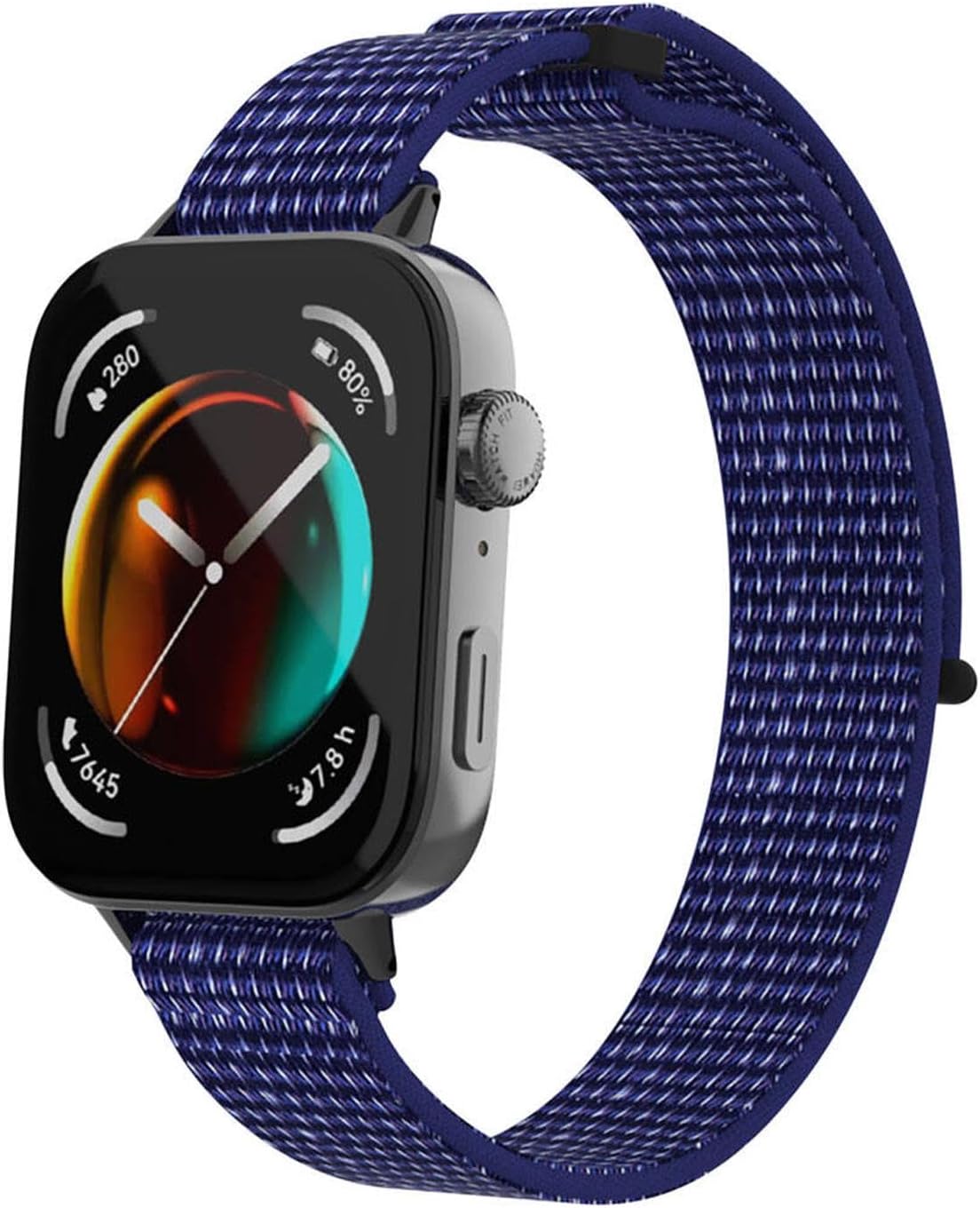 Huawei Watch Fit 5 için Kordon Hasırlı Woven Sport Loop Lacivert [Watch Fit 5 ile Uyumlu Kordon - Lacivert]