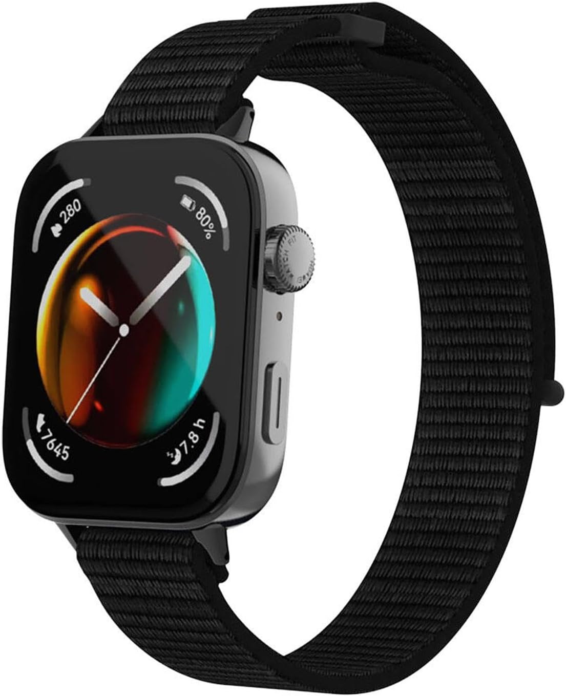 Huawei Watch Fit 5 için Kordon Hasırlı Woven Sport Loop Siyah [Watch Fit 5 ile Uyumlu Kordon - Siyah]