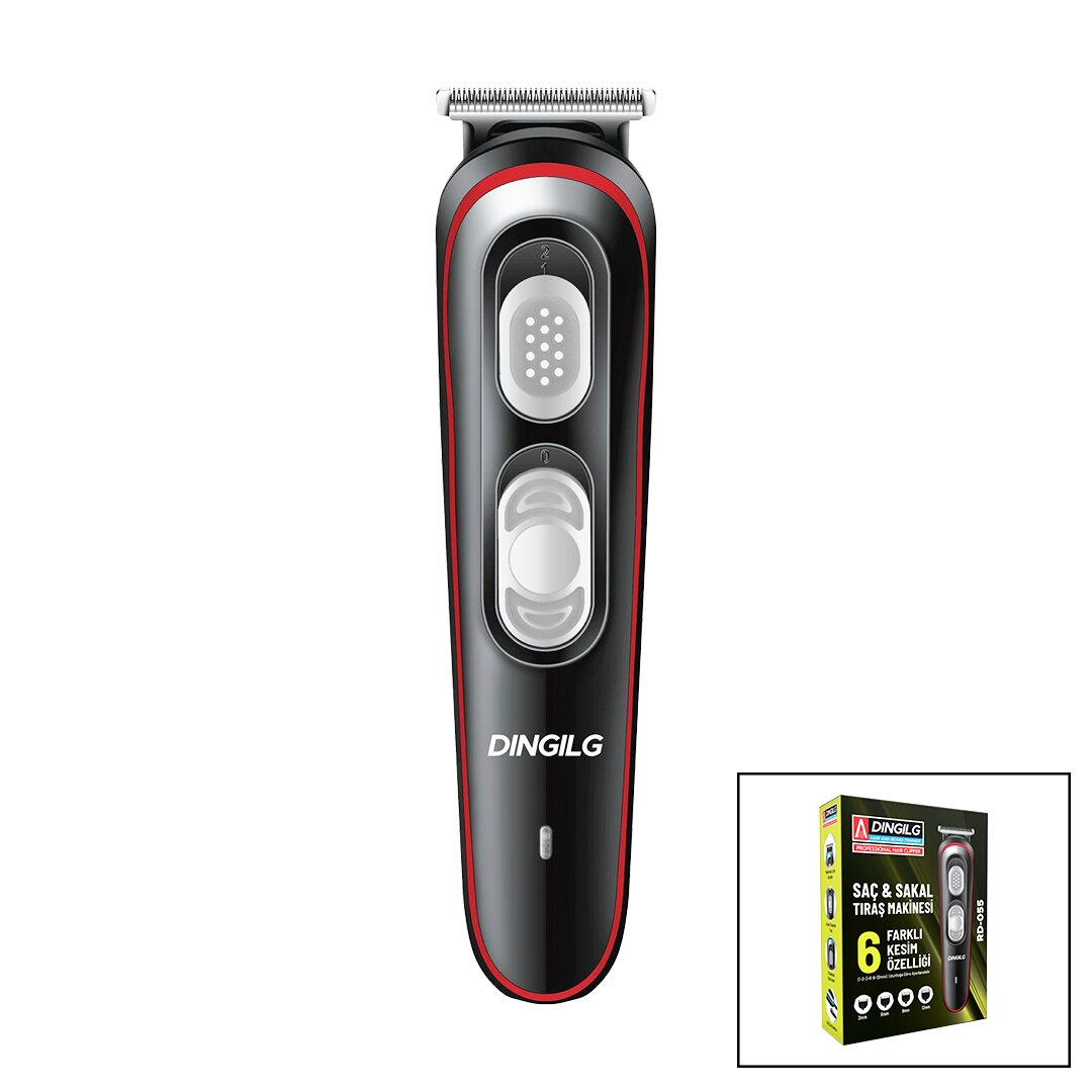 SAÇ - SAKAL KESME TRAŞ MAKİNESİ 6 FARKLI KESİM USB ŞARJLI 2 KADEME BIÇAK AYARI RD-055