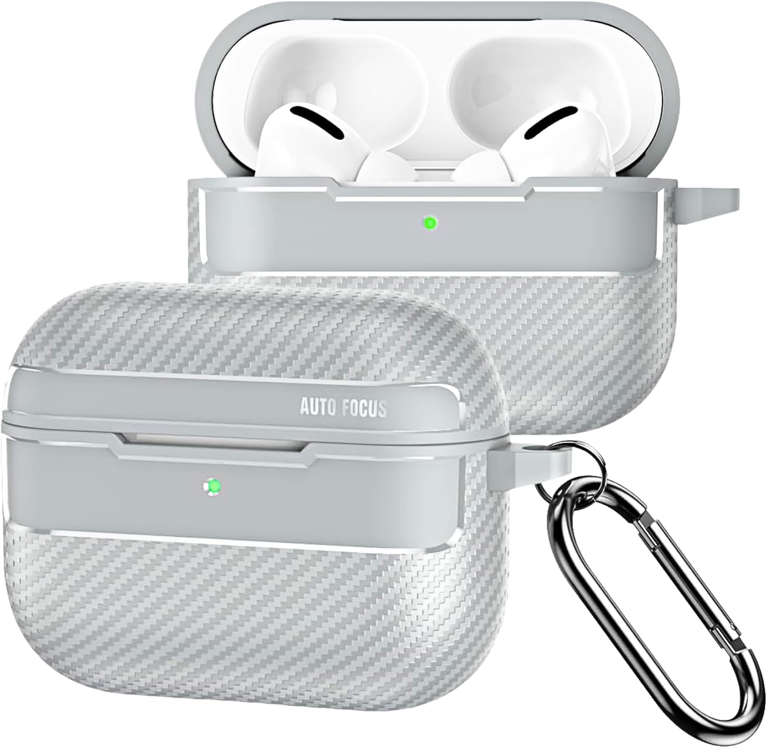 AirPods Pro 3. Nesil Uyumlu Karbon Fiber Hybrid Polymer Technology Premium Kulaklık Kılıfı (Gri)