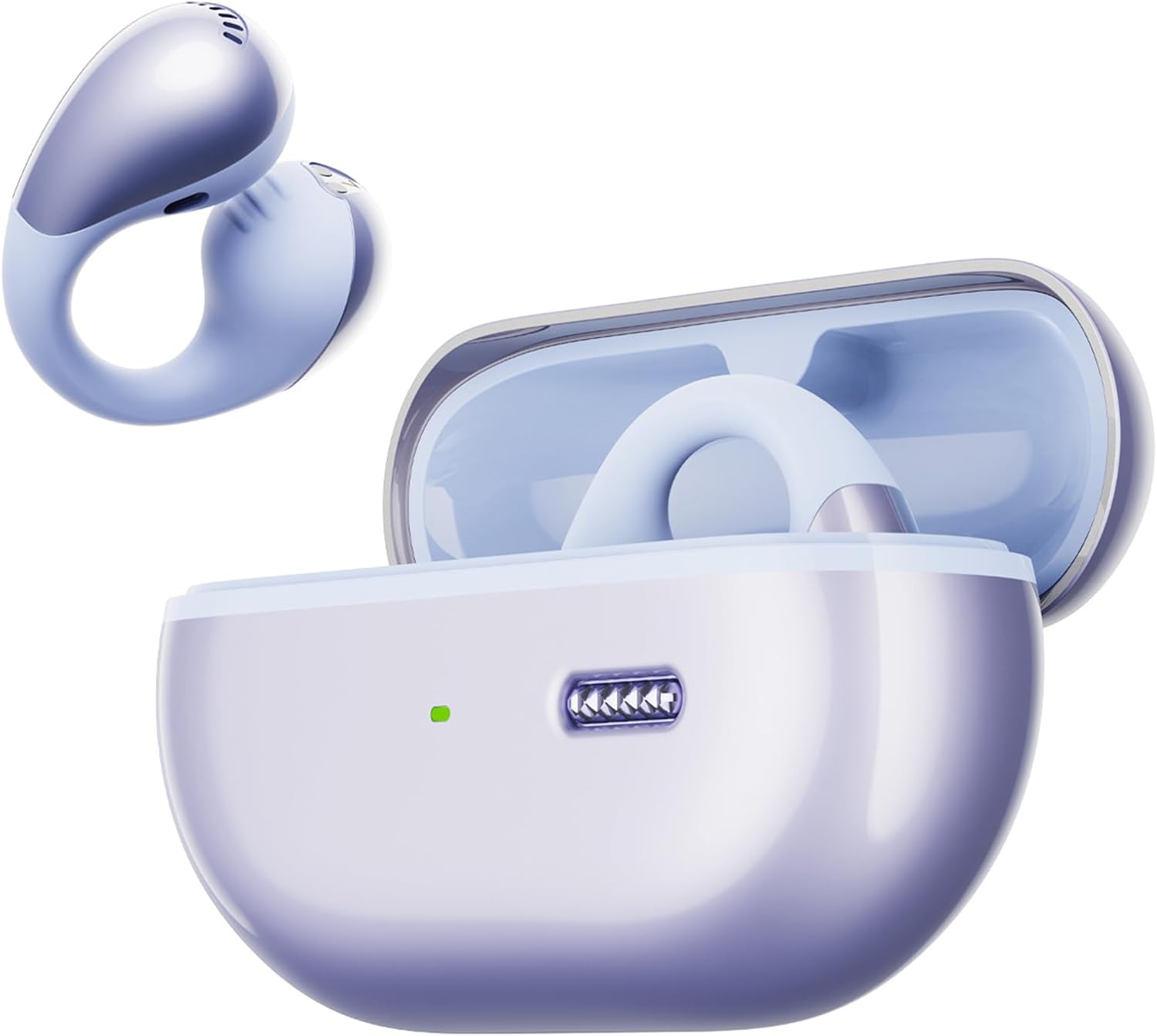 PearlClip Pro Hi-Res LDAC ENC OWS Kablosuz Bluetooth 6.0 Kulaklık Mor