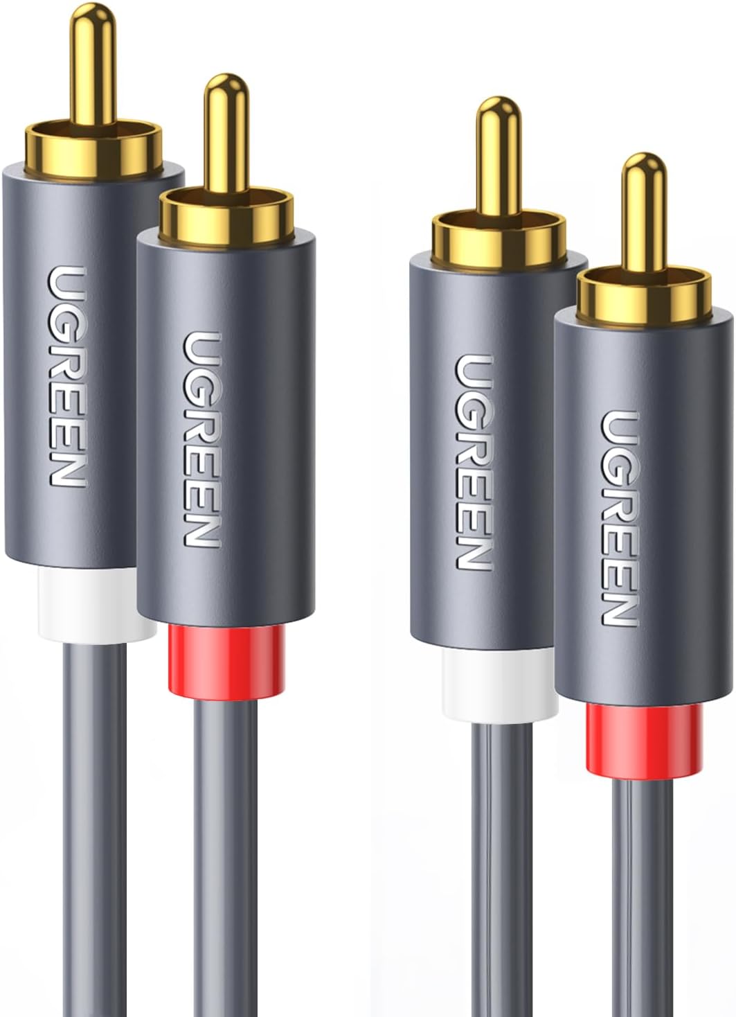 2RCA to 2RCA Ses Kablosu, 5 Metre, Antrasit