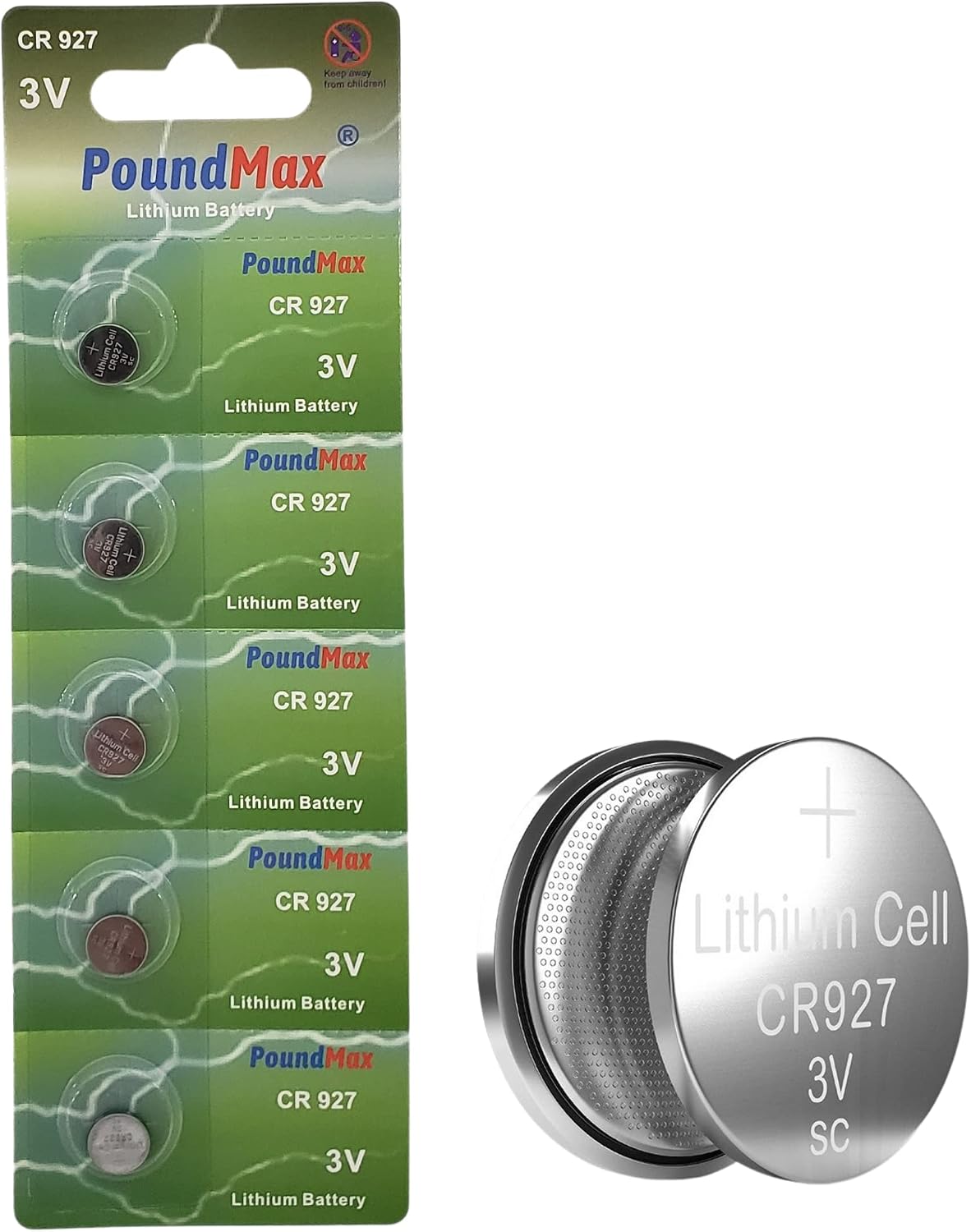 lityum CR927 düğme piller, 3V | 1x 5-pack