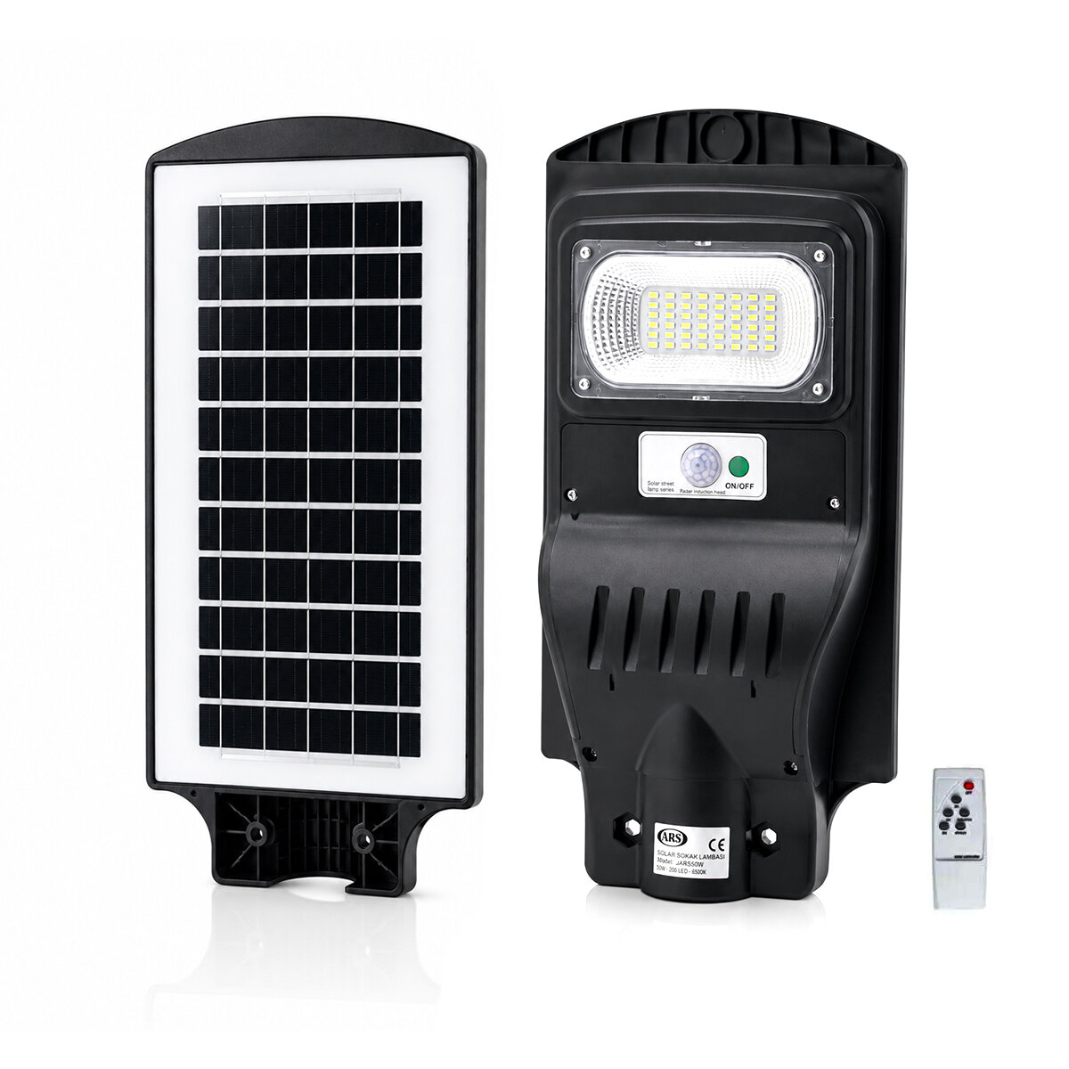 100W - 6500K SOLAR - GÜNEŞ ENERJİLİ SOKAK LAMBASI - ARMATÜR SENSÖRLÜ BAHÇE-BALKON-SOKAK ARS-348964