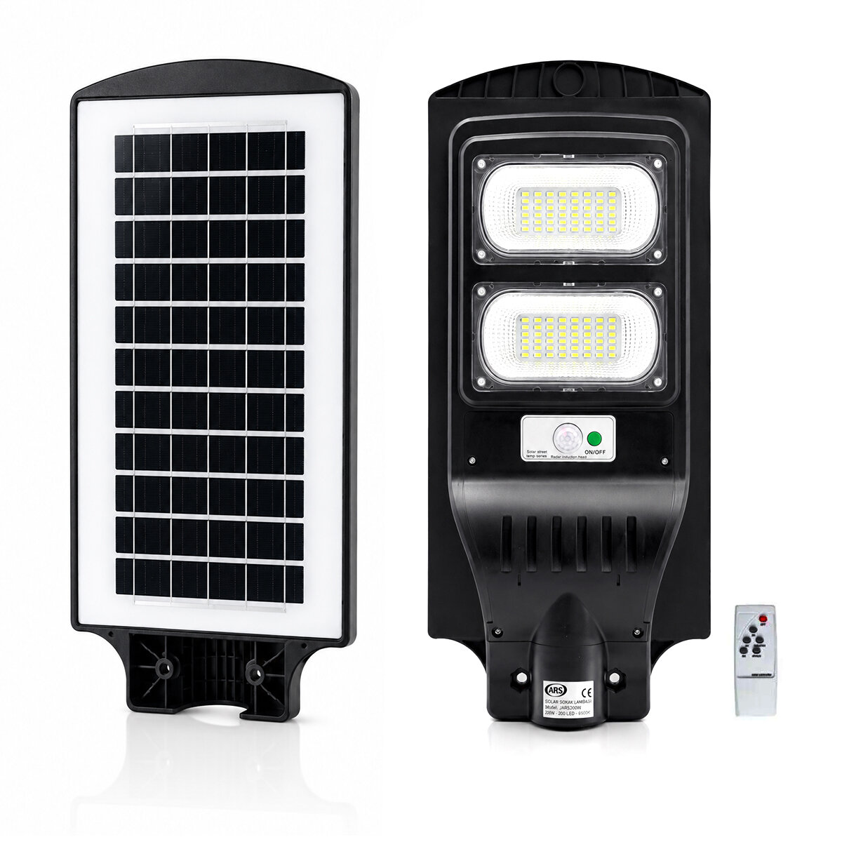200W - 6500K SOLAR - GÜNEŞ ENERJİLİ SOKAK LAMBASI - ARMATÜR SENSÖRLÜ BAHÇE-BALKON-SOKAK ARS-348965